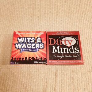 Wits and Wagers Party Edition Board Game + Dirty Minds Game